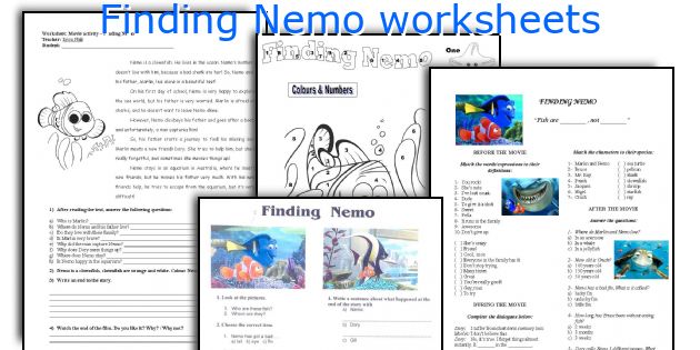 English teaching worksheets: Finding Nemo