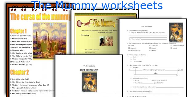 English teaching worksheets: The Mummy