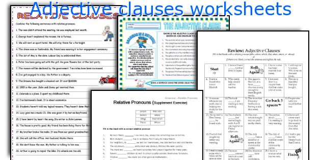 English teaching worksheets: Adjective clauses