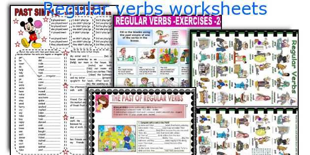 English teaching worksheets: Regular verbs