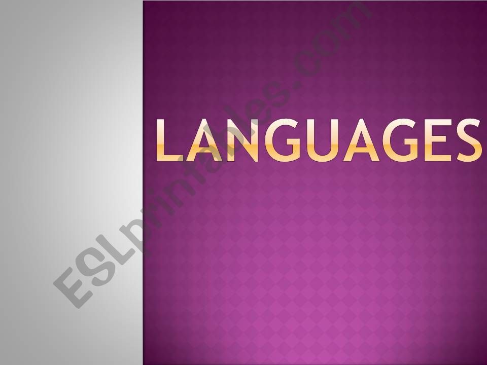 Languages powerpoint
