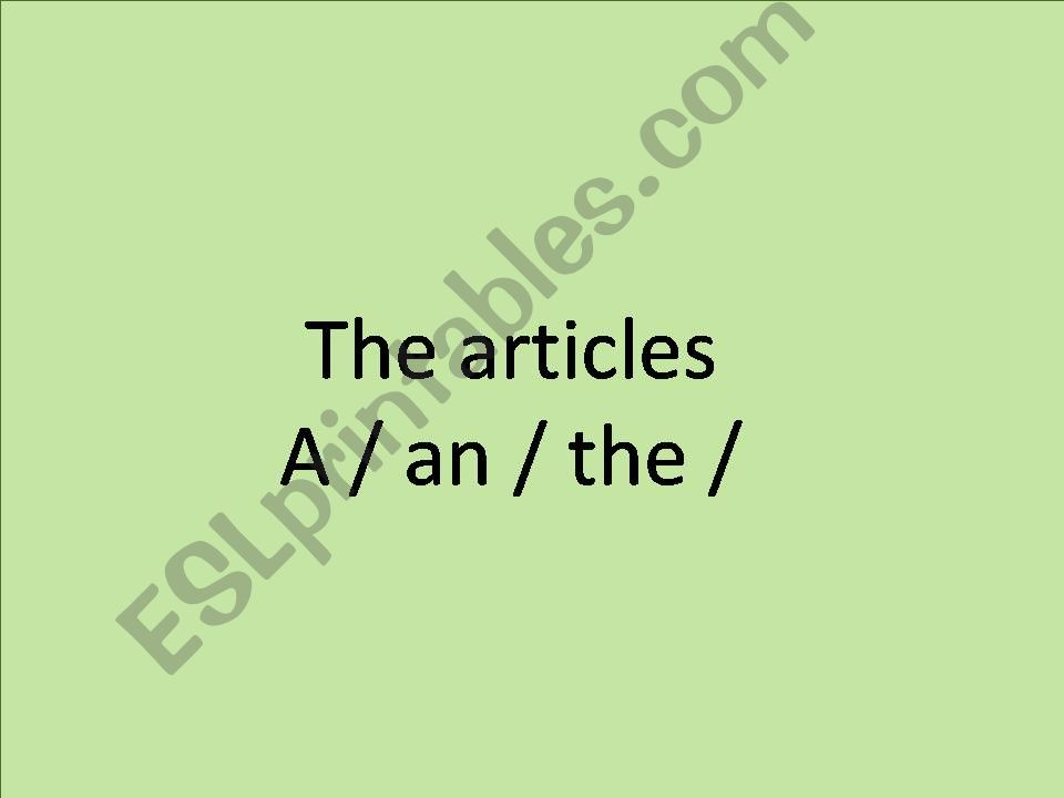 the articles powerpoint