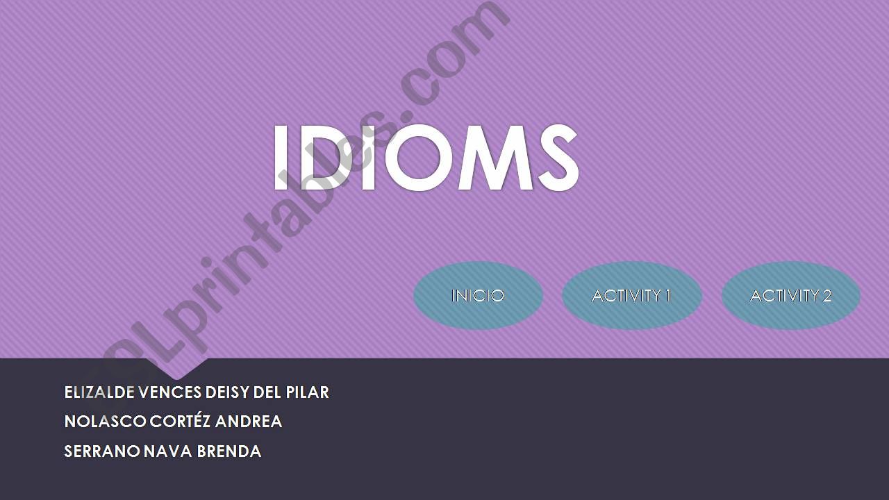 IDIOMS powerpoint