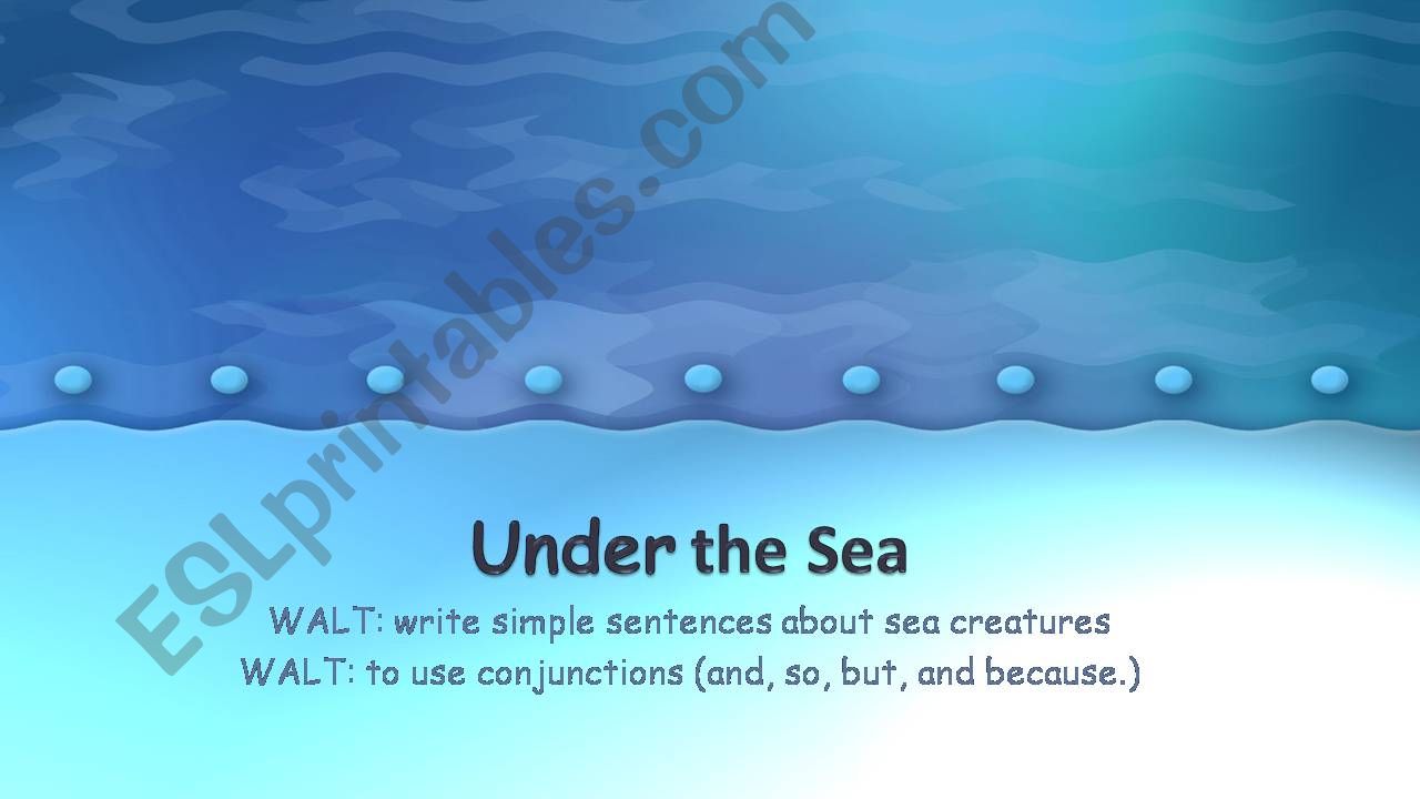 Under teh Sea conjunctions powerpoint