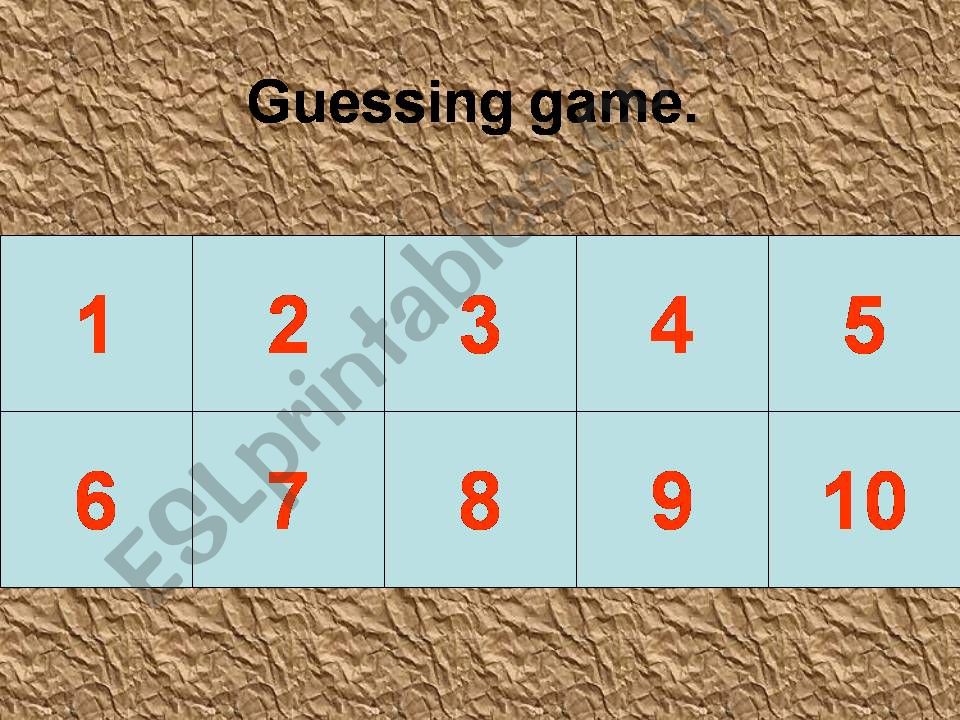 guessing game powerpoint