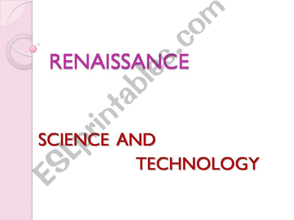 Technology-Renaissance powerpoint