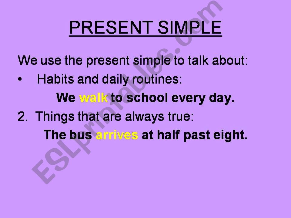 Present Simple Presentation powerpoint