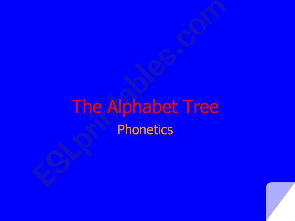 Phonetic tree powerpoint