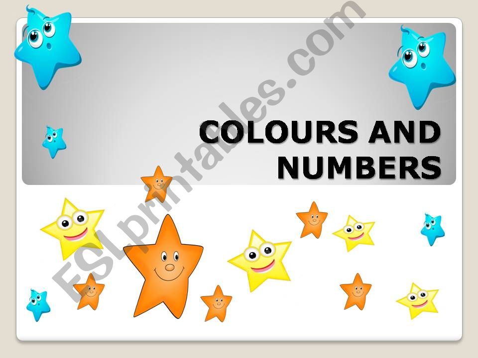 Colours and Numbers 2 powerpoint