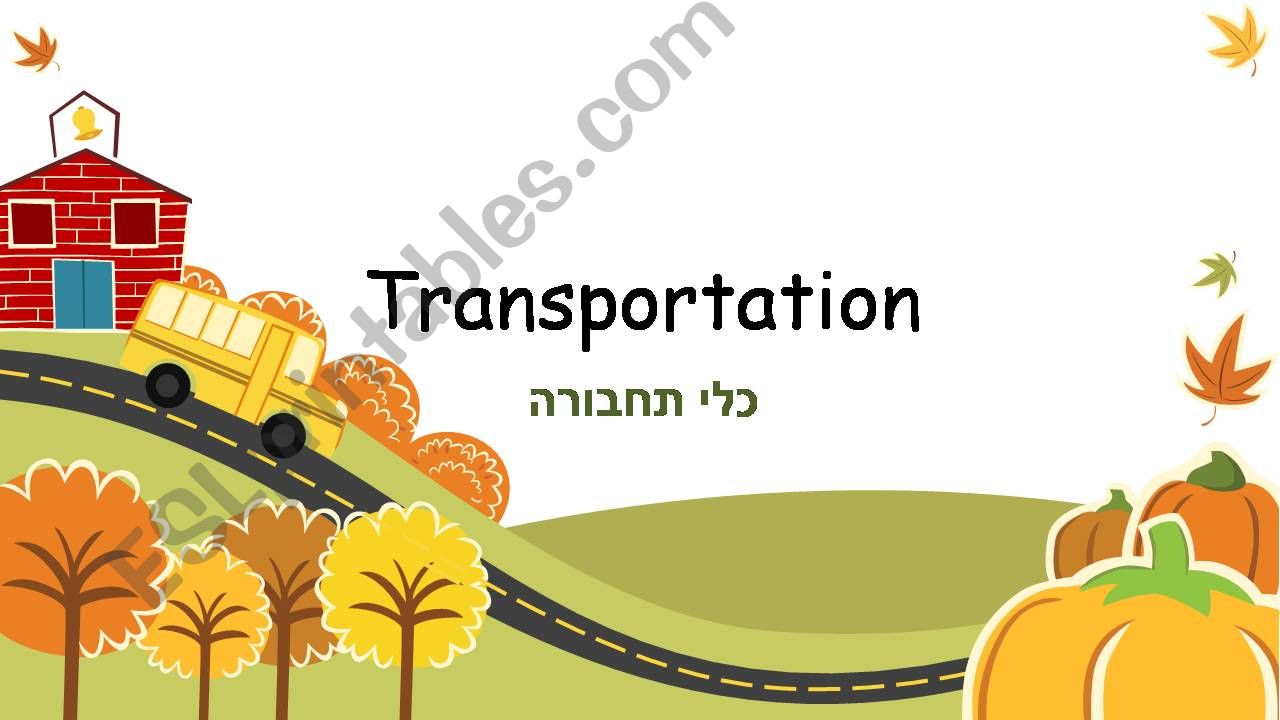 teaching transportation for efl pupils