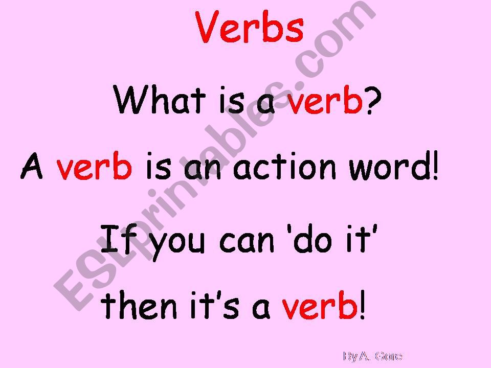 Verbs and Adverbs powerpoint