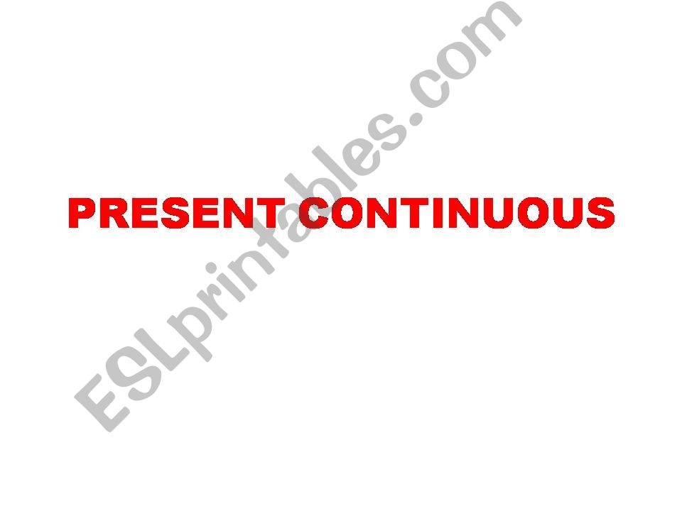 Present Continuous powerpoint