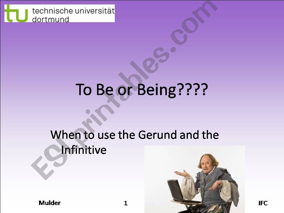 Gerund vs. Infinitive powerpoint