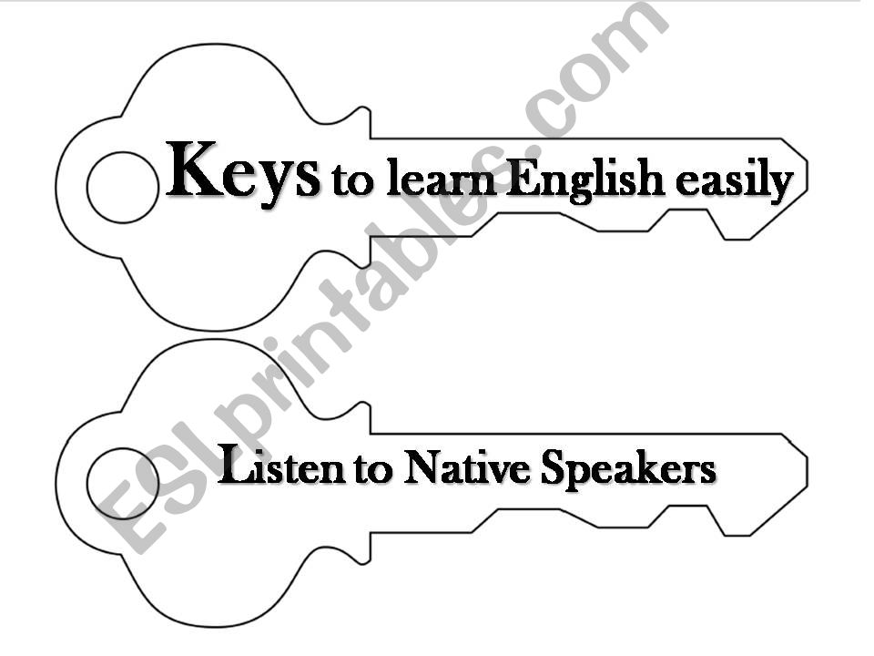 keys to learn English easily powerpoint