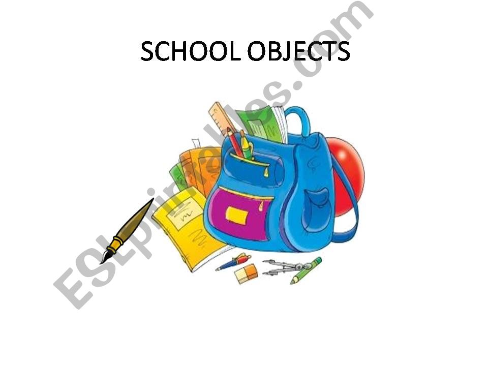 School objects vocabulary powerpoint