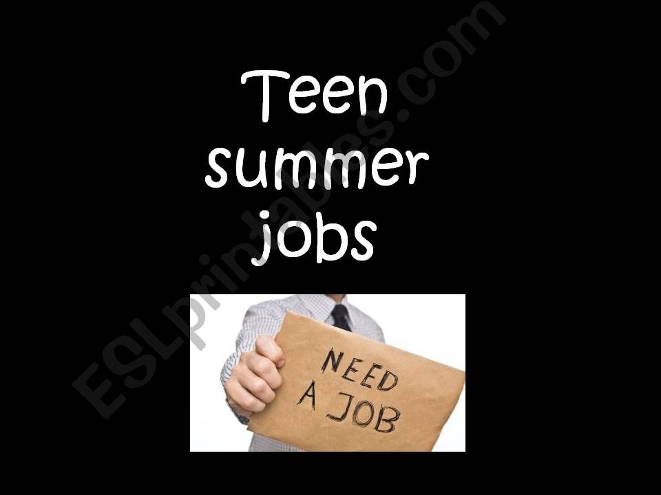 Summer Jobs for Teens powerpoint
