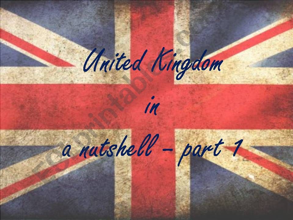 The UK in a nutshell powerpoint