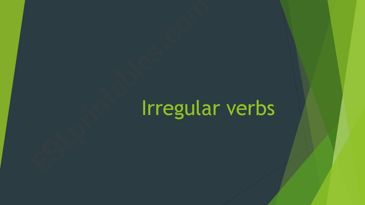 Irregular verb past tense mini check