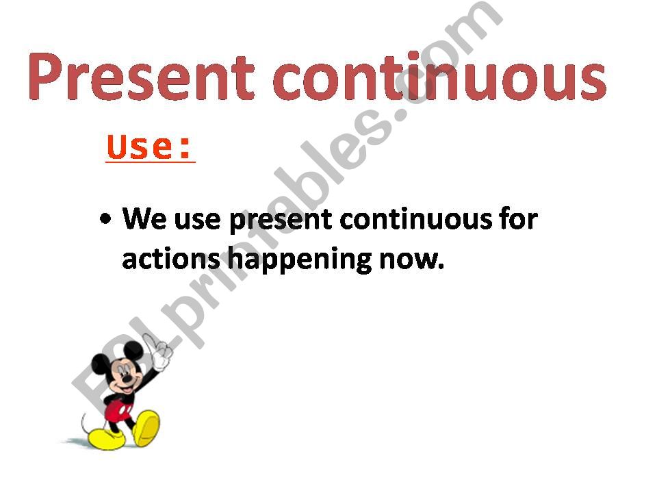 Present continuous powerpoint