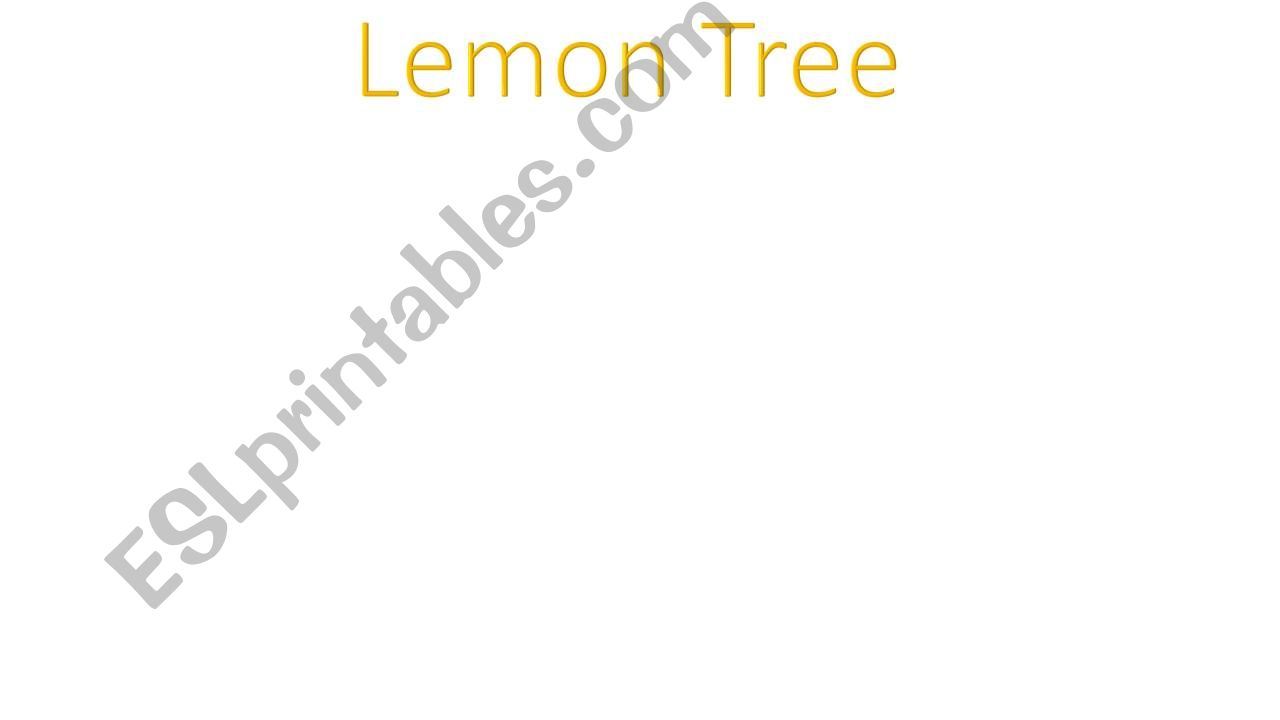 Lemon Tree powerpoint