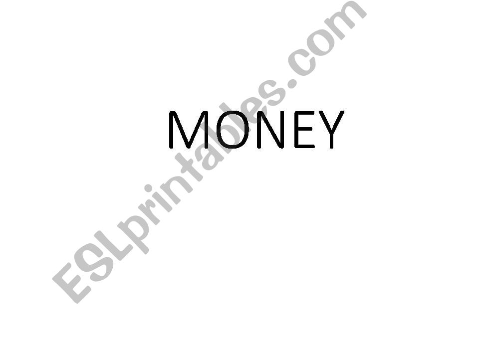 Money - Basic Vocabulary powerpoint