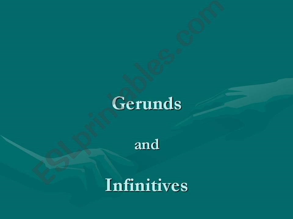 Gerunds & Infinitives powerpoint