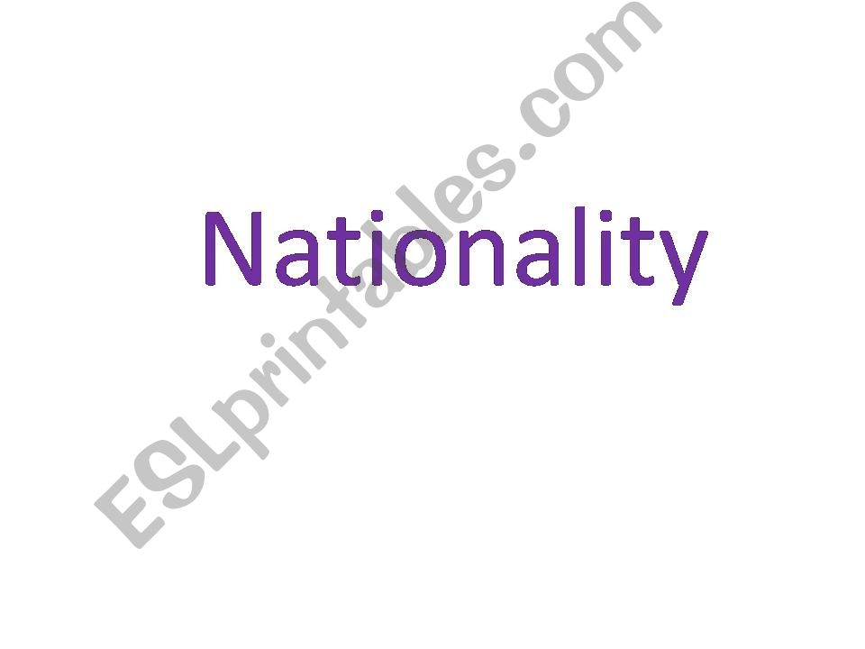 nationality powerpoint