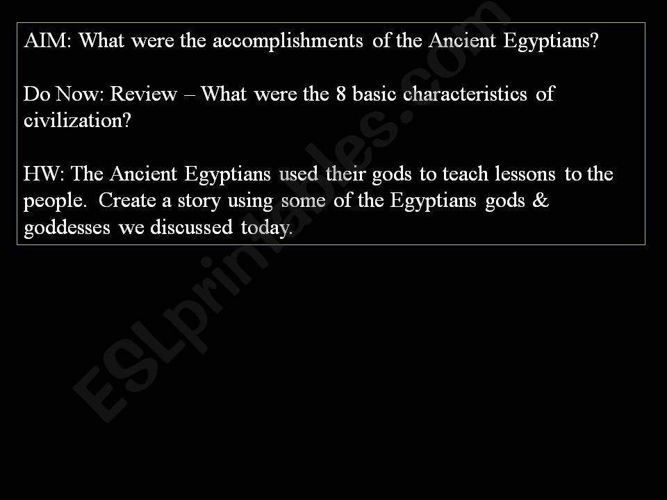 Egyptian culture powerpoint