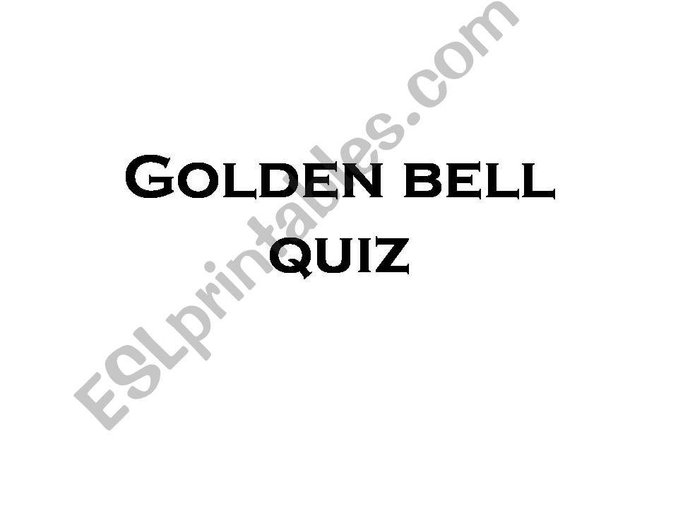 golden bell powerpoint