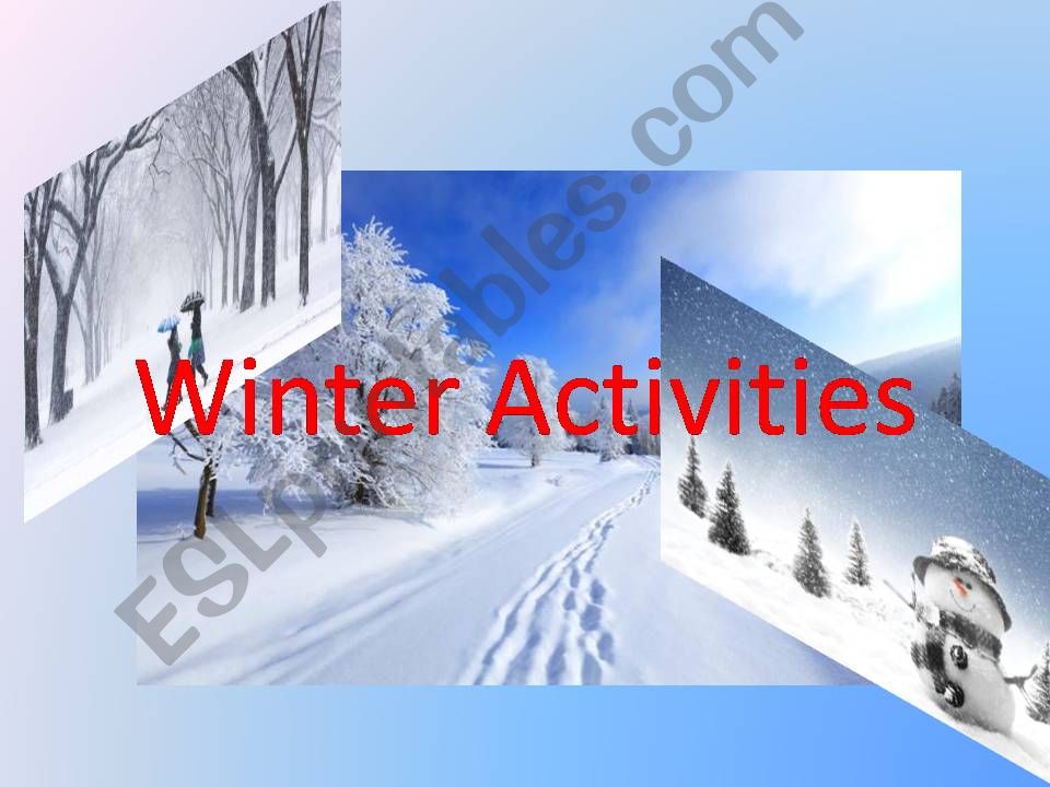 Winter Activities powerpoint