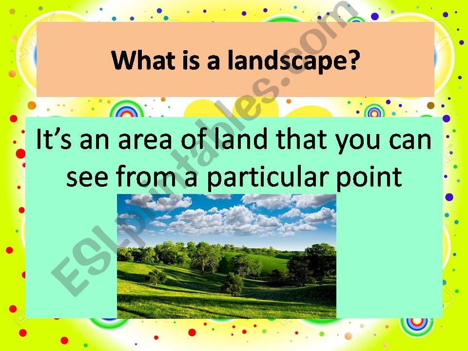 Landscapes powerpoint