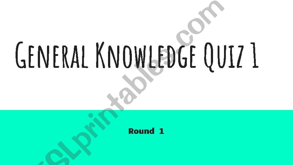 General Knowledge Quiz powerpoint