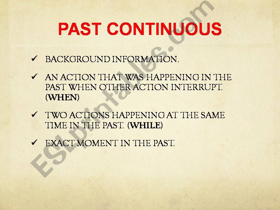 Past Continuous powerpoint