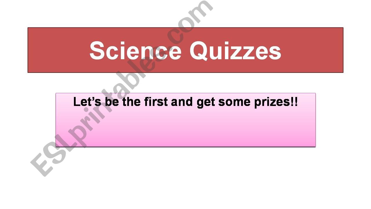 Science quizzes  powerpoint
