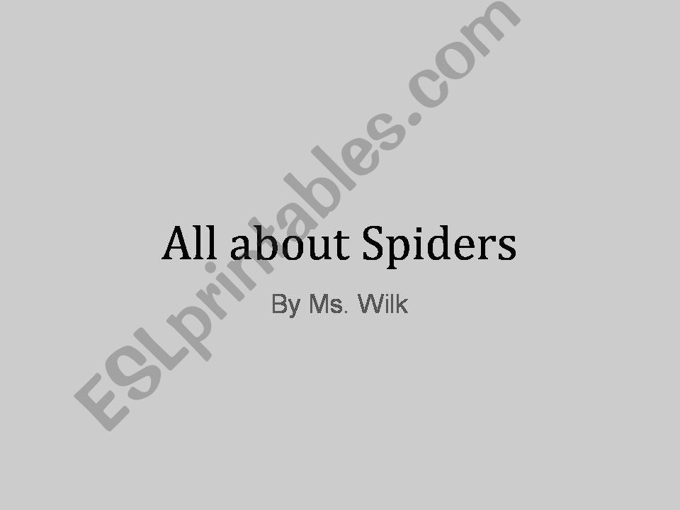 SPIDERS powerpoint