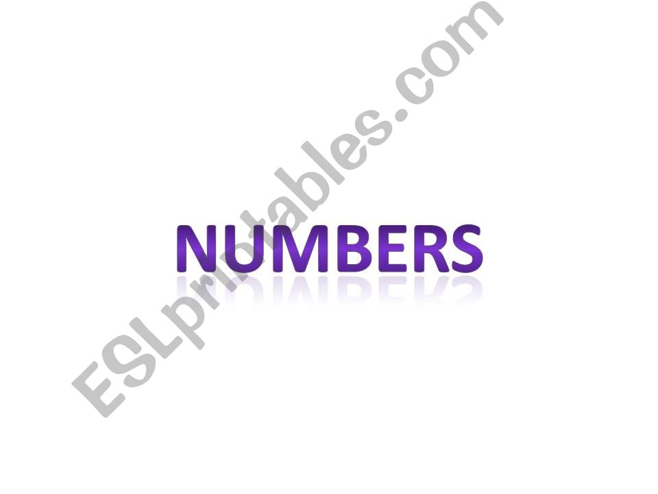 Numbers powerpoint