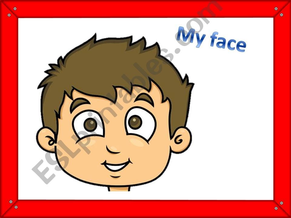 face parts pictionary  powerpoint