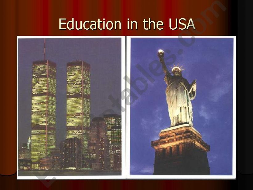 Education in the USA powerpoint