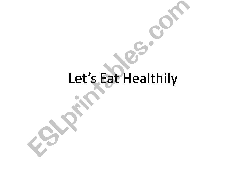 Healthy Eating powerpoint
