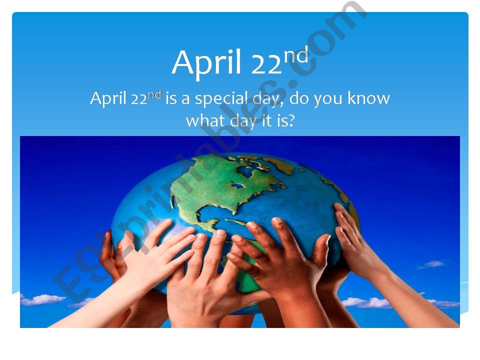 Introduction to Earth day for kindergarten students