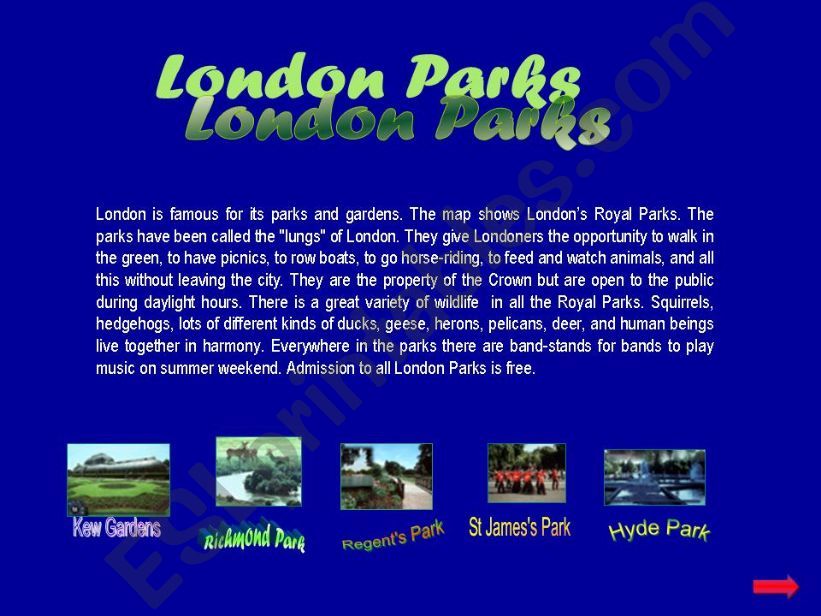 London Parks powerpoint