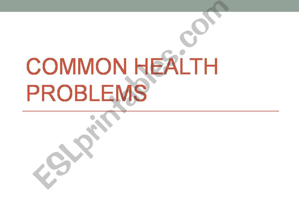 HEALTH PROBLEM powerpoint