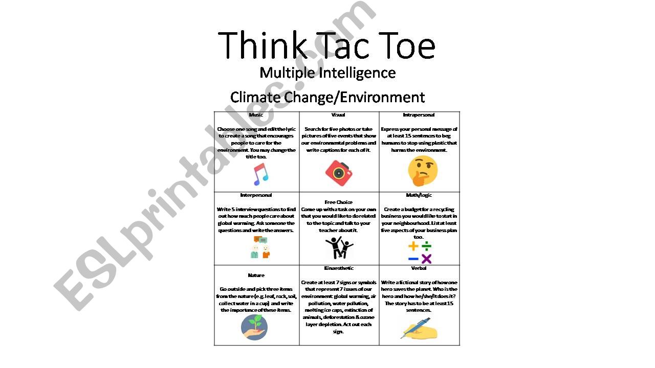 Think-Tac-Toe: A Strategy for Differentiation