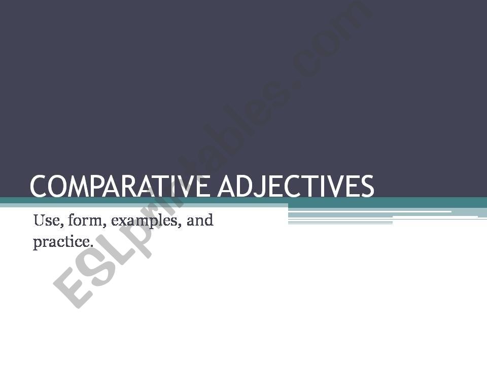 Comparative Adjectives powerpoint