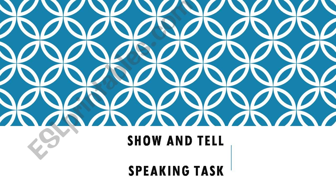 Show and tell 1 powerpoint