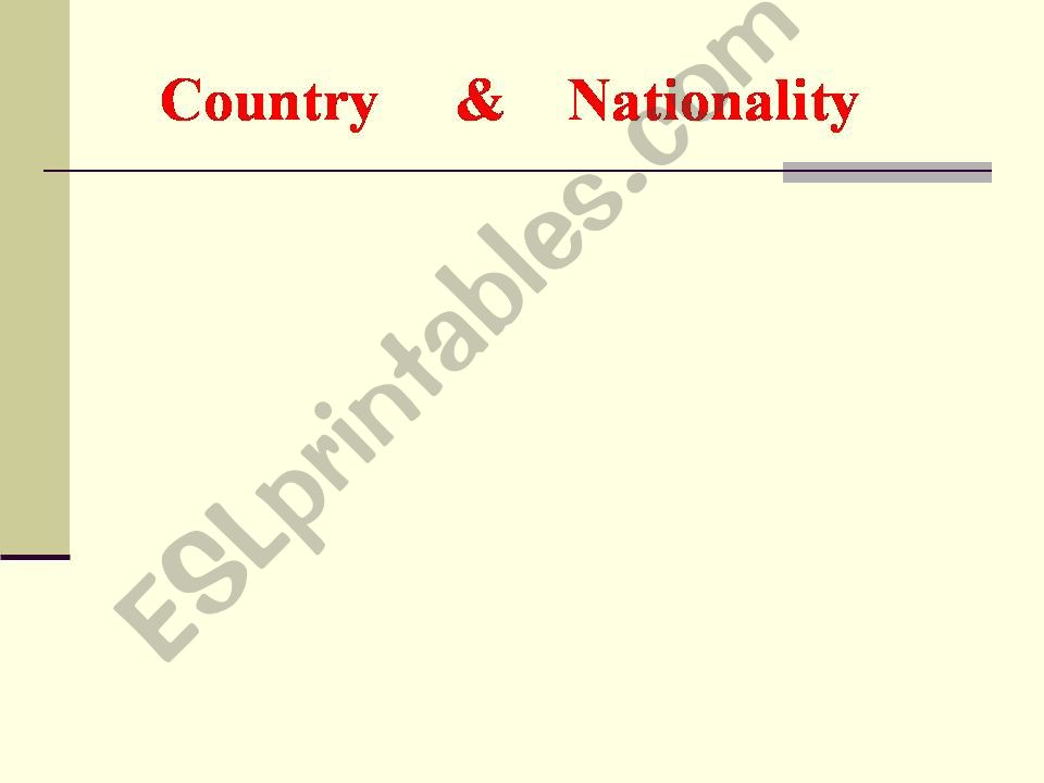 PPP Country and Nationalty powerpoint