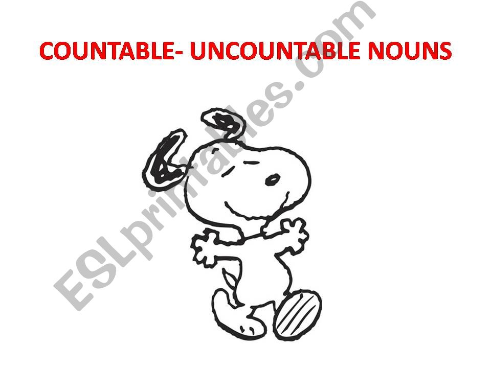 Countable and uncountable nouns