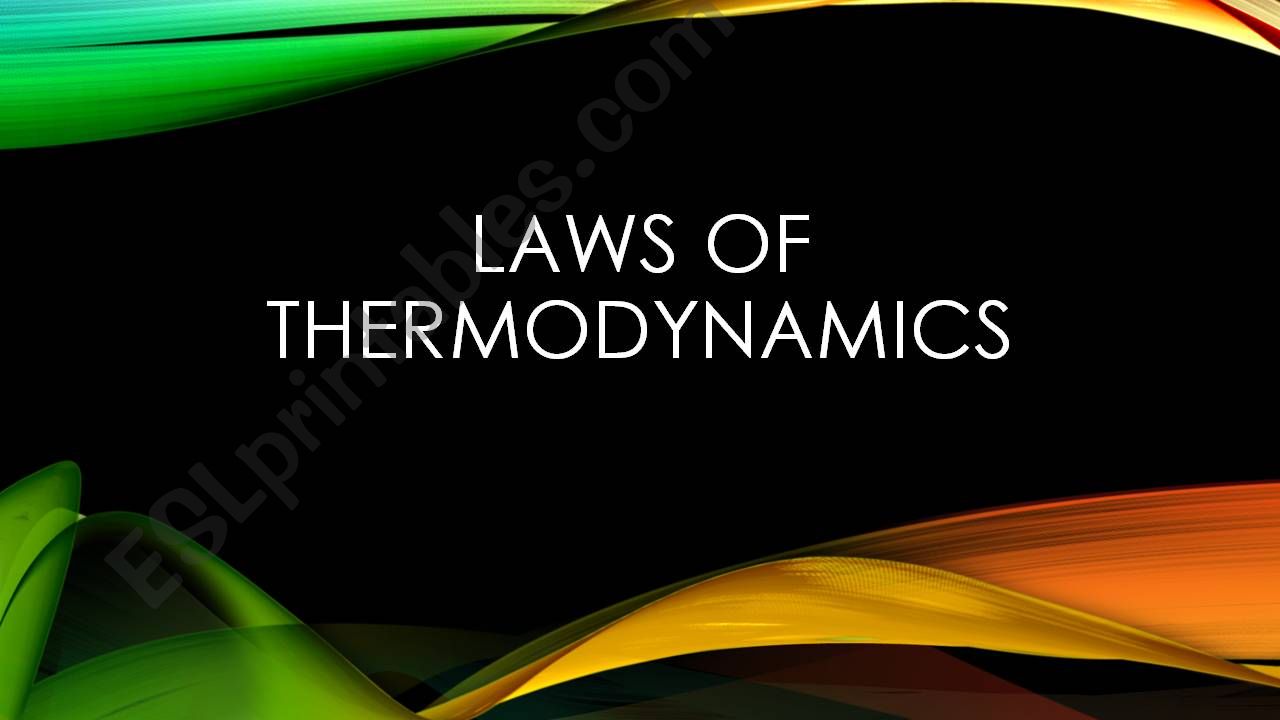 1st Rule of Thermodynamics powerpoint