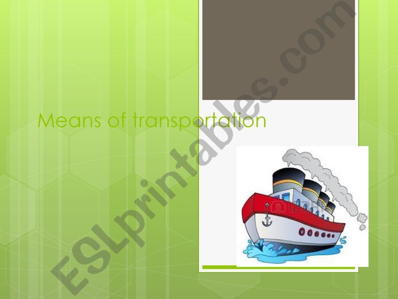 means of transport  powerpoint