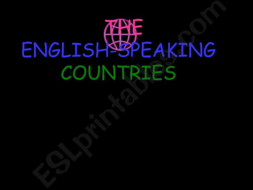 English speaking world flags powerpoint
